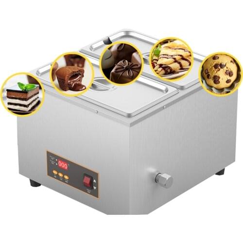 Commercial Chocolate Melting Pot Machine 1000W Electric Chocolate Warmer Melter Furnace Melt Cheese Warm Milk