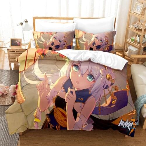 2/3 Pieces Cartoon Bedding Set 3D Print Japan Anime Duvet Cover Sexy/Lovely Girls Bed Quilt Cover Home Textile Bed Cover Set