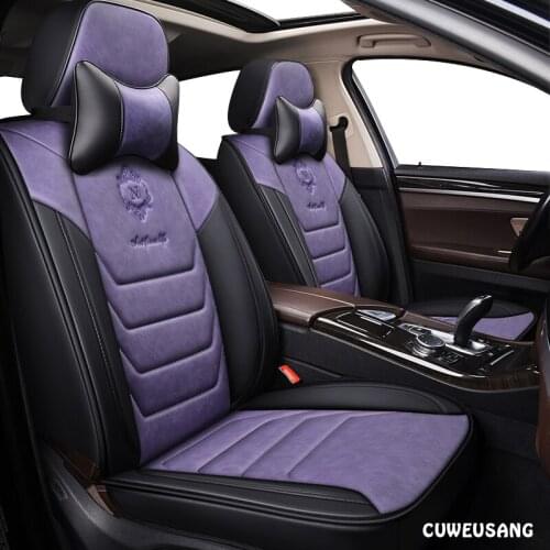 CUWEUSANG leather car seat cover For audi a3 8p 8l sportback q7 2007 q5 a4 b7 avant a6 c5 avant a5 a1 q2 q3 car seats accessori