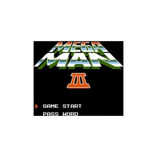 MEGAMAN 3 Region Free 8 Bit Game Card For 72 Pin Video Game Player