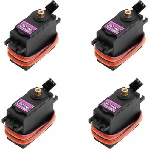 4pcs 13kg 15kg Metal Servos Digital MG995 MG996 MG996R Servo Metal Gear motor for Futaba JR Car RC Helicopter Boat Diy toys