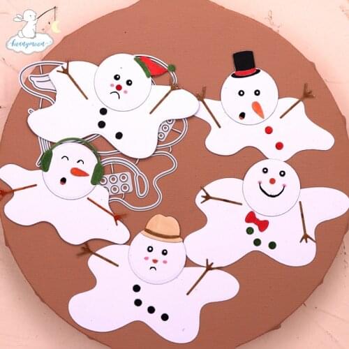 Bunnymoon 2020 New Arrival Winter snowman Metal Cutting Dies 3D DIY Scrapbooking Carbon Sharp Craft Die Photo Invitation Cards