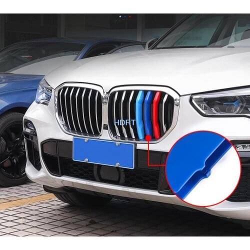 For BMW X5 2019 Front Hood Middle Net Bumper Grill Frame Sticker Cover Trim Exterior decoration Car Styling Accessories Refit