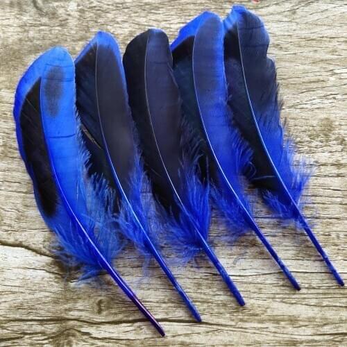 Wholesale 20pcs Beautiful 10-15 cm/4-6 inches Blue Natural Duck Feathers DIY Jewelry Clothing Hat Decoration Accessories