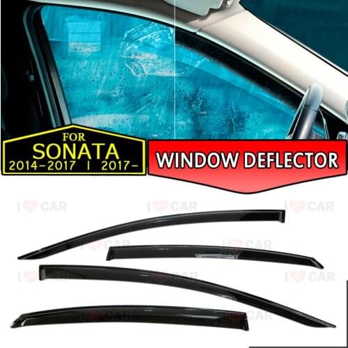 Window deflector for Hyundai Sonata 2014-2017 / 2017- car window deflector wind guard vent sun rain visor cover car decor