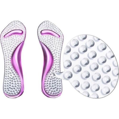 Non-Slip Women Gel 3/4 length Arch Support Anti-slip Massaging Metatarsal Cushion Orthopedic Insoles for High Heels Shoes