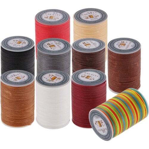 Durable 90 Meter 0.8mm Flat Waxed Leather Cord for DIY Tool, Hand Sewing Thread Suitable for DIY, Leather Products