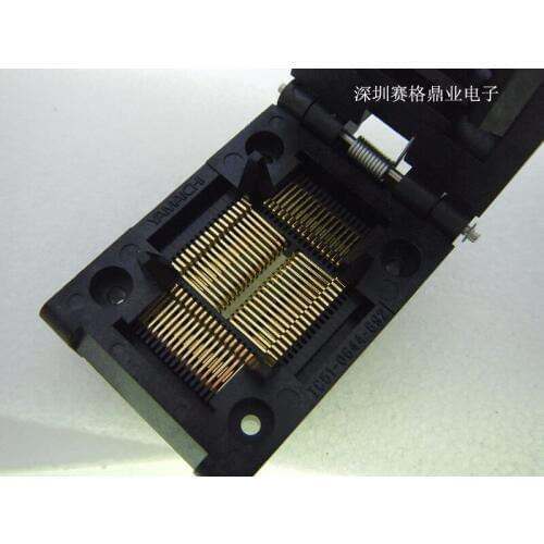 Clamshell 100%New&Original IC51-0644-692 QFP64/TQFP64 0.8mm YAMAICHI IC Burning seat Adapter testing seat Test Socket test bench