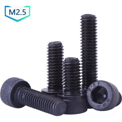 Hexagon Hex Socket Cup Head Screw Bolts M2 M2.5 M3 M4 M5 M6 12.9 Grade Black Stiffening Allen Screws