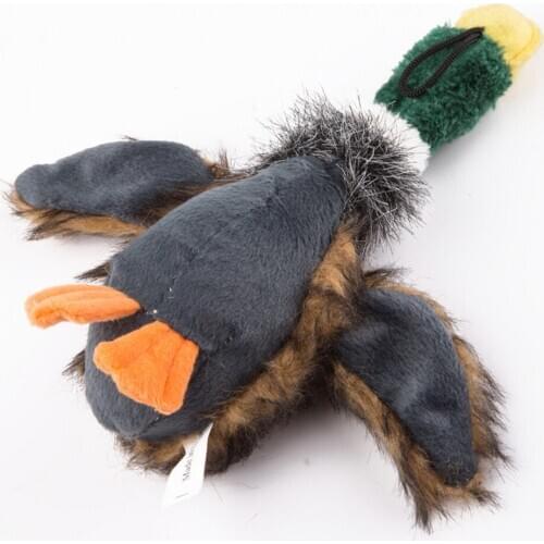 Dog Animal Toys Puppy Chew Squeaky Plush Interactive Play Fun Duck Design
