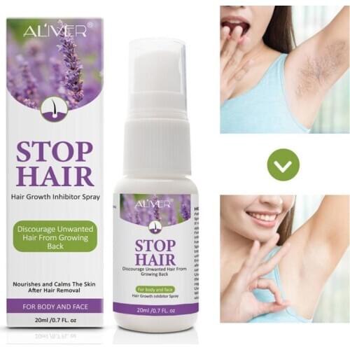 20ml Lavender Inhibit Hair Spray Gentle Nourish Hair Repair Smooth Body Hair Removal Spray Depilatory Care Products
