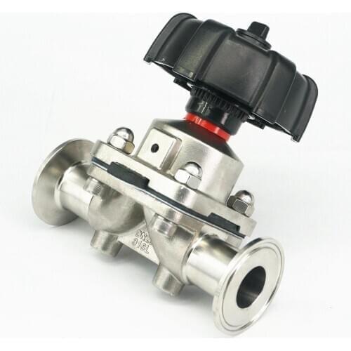 1/2" 3/4" 1" 1.2" 1.5" 2" 316 Stainless Steel 0.5" 1.5" 2" Tri Clamp Sanitary Diaphragm Valve Food Industries 229 PSI