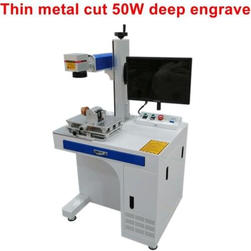 Split type fiber laser marking machine 20w 30w 50w with raycus factory price for rings inside and outside mark
