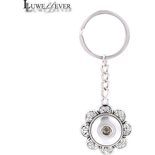 Interchangeable Top Popular 029 Fashion Metal Key Chains Fit 18mm Snap Button Keychain Jewelry For Men Women Key rings Gift