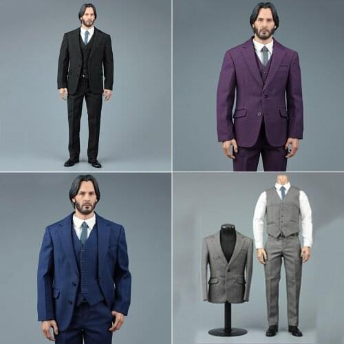 1/6 Scale V1022 Gentleman Suit Mens Formal Wear Clothes Suit 3.0 Male Clothes Shoes Accessory For 12 inch Male Action Figure