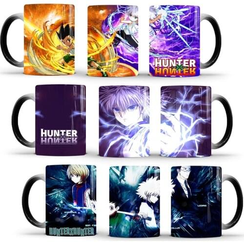 1Pcs New 350ml Hunter X Hunter Coffee Mug Heat Temperature Sensitive Magic Mug Color Changing Cartoon Anime Milk Tea Cups
