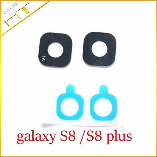 100x Glass material back rear camera lens with sticker for Samsung galaxy S8 S8 plus G950 G955