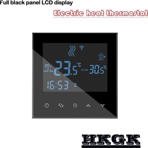 16A electric film heating thermostat with programming, 220V/110V/24V optional