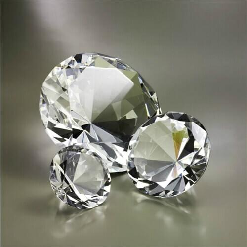 30mm-200mm Clear Crystal Glass Diamond FengShui Ornaments Home Decorative Ball For Wedding Miniatures Accessories Gifts