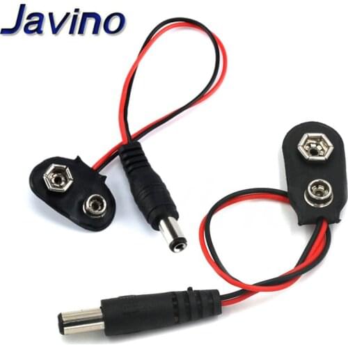 5PCS 9V DC Battery Power Cable Plug Clip Barrel Jack Connector for Arduino DIY I T type
