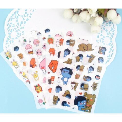 6pcs lovely pet Sticker Organizer Calendar Diary Book Planner for DIY Scrapbooking Decoration Diary Sticker papeleria