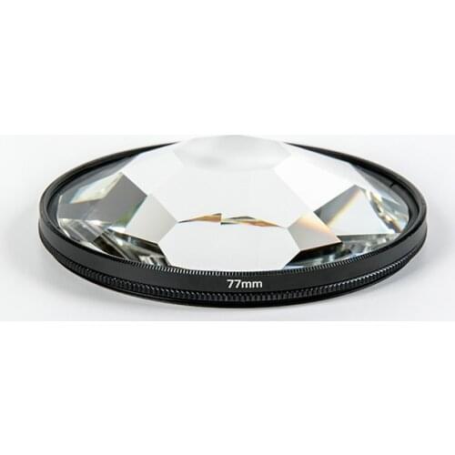 77mm Photography Foreground Blur Film and TV Props 8 Sides Kaleidoscope Glass Prism SLR Camera Filter Photographic Effects