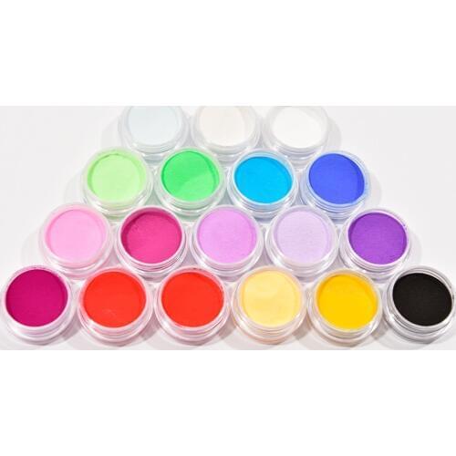 18colors/lot acrylic nails powder Acrylic Powder for UV Nail Art Polymer Builder New Carving Pattern 3d Manicure Acrylic Powder