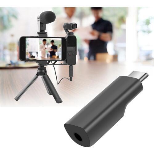 3.5mm Microphone Audio Adapter For DJI Osmo Pocket Camera Accessories External Recording Microphone 3.5mm Audio Adapter