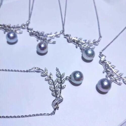 925 Silver Necklace Chain with Pendant Findings Component Jewelry Parts Fittings for Edison Pearls Corals Jades Stones