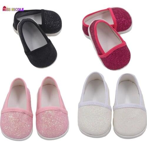 Baby Shoes TOY Sequin Frosted Doll Shoes For 43cm Baby Reborn Dolls For Toys Accessories Girls Best Gift Baby Shoes