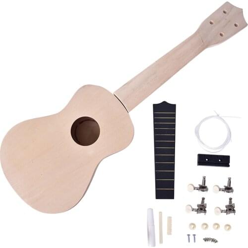 21 Inch Simple Fun Ukulele DIY Kit Tool Hawaii Guitar Handwork Childrens Toy Assembly for Amateur Guitar Musical Instruments