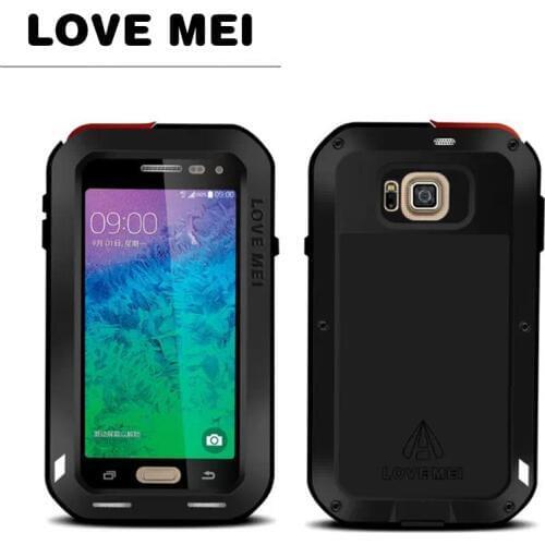 LOVEMEI Dirt-resistant Anti-knock Metal Aluminum Cases with Gorilla Glass for Sumsang Galaxy Alpha A850 Heavy Duty Protection