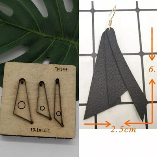 Herramientas para cuero leather craft template fabric cutter earring die cutting knife mould 3pcs in one hand punch tool 60x23mm