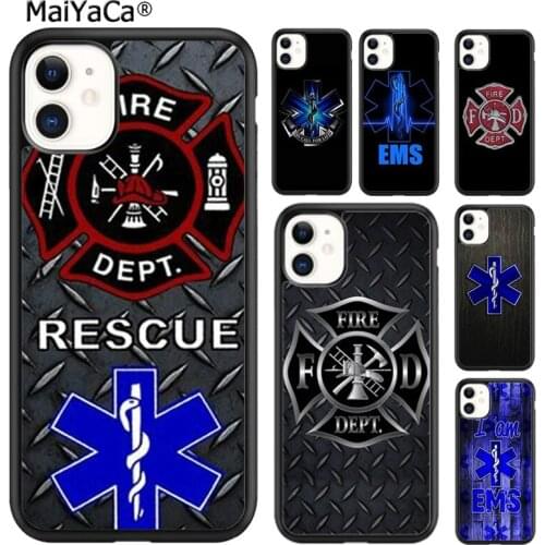 MaiYaCa Firefighter Paramedic Rescue Logo Phone Case For iPhone SE 6s 7 8 plus X XR XS 11 12 pro max Samsung Galaxy S9 S10 shell