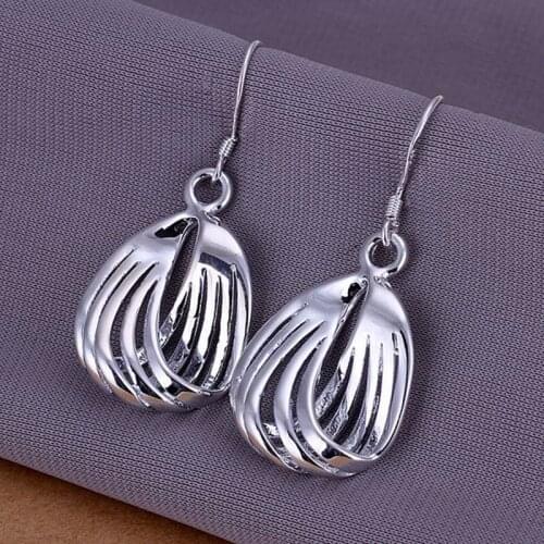 Fashion jewelry Earring For Women, Plated Earrings five lines corrugated earrings /YFQLZALZ UVRETACZ silver color