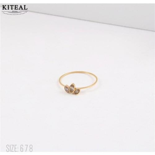 KITEAL Fashion jewellery charms Gold color size 6 7 8 wedding ring for female Cordon BLEU opal Top Quality Jewelry