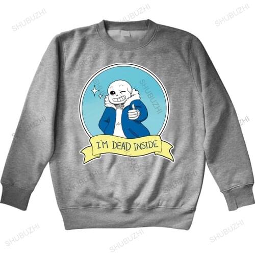 Men autumn sweatshirt black hoody I am Dead Inside Shirt Undertale Game Funny hoodies Men Hip Hop Unique warm warm hoody