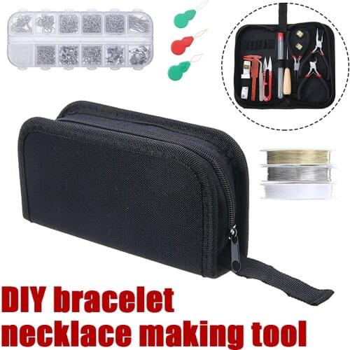 Jewelry Making Equipment Kit Tools Jewelry Pliers Lobster Clasps Wires Findings For Repair and Beading DIY Jewelry Tool Kit
