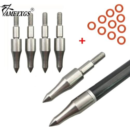 1.74inch Archery Shooting 125grain Practice Arrowheads 7.8mm Diameter Thread 8-32 For Carbon Fibergrass Arrows Accessories