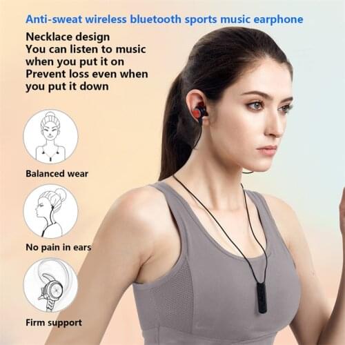 New product hanging ear type binaural wireless bluetooth headset with mic stereo heavy bass sports music headset sweat proof