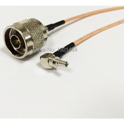 New N Male Plug Switch CRC9 Right Angle Convertor pigtail cable RG316 Wholesale Fast Ship 15CM 6" Adapter