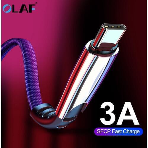 OLAF 3A USB Type C Cable 3m For Huawei P20 P30 Lite Type-C USB C Cable Fast Charge for Samsung S10 S9+ S8+ Mobile phone cables