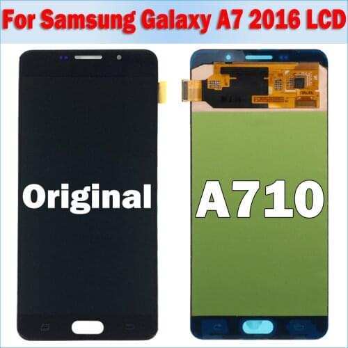 Original/TFT/OLED LCD For Samsung Galaxy A7 2016 A710 A710F A710M A710Y A7100 LCD Display Touch Screen Digitizer Assembly