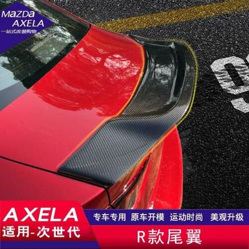 Fit for 2020 next-generation Mazda 3 Angkesaila modified special carbon fiber R tail pressure wing fixed wind wing paste spoil