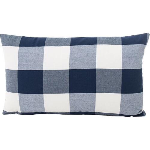 Simple new home sofa cushion cover 45*45cm 30*50cm striped plaid no inner square blue pillow covers decorative X68