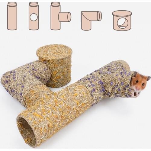 Hamster Grass Powder Tunnel Mother-in-Law Dwarf Djungarian Hamster Nest Combination Channel Toy Supplies