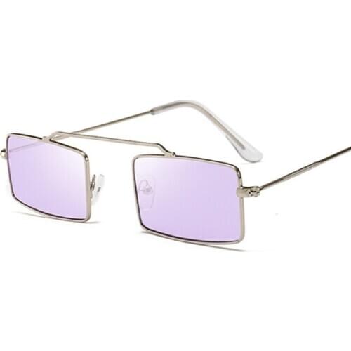 Vintage Square Sunglasses Women Fashion Brand Designer Sun Glasses Female Male Retro Small Frame Metal Rectangle Oculos De Sol