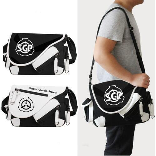 SCP Foundation Cosplay Crossbody Messenger Bag Handbag Anime Cartoon School Shoulder Bags Gift