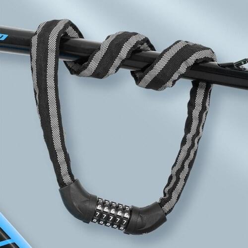 Bike Lock Password Anti-Theft Long Chain MTB Road Bike Safety Outdoor Cycling Security Lock Cycling Lock Bicycle Accessories