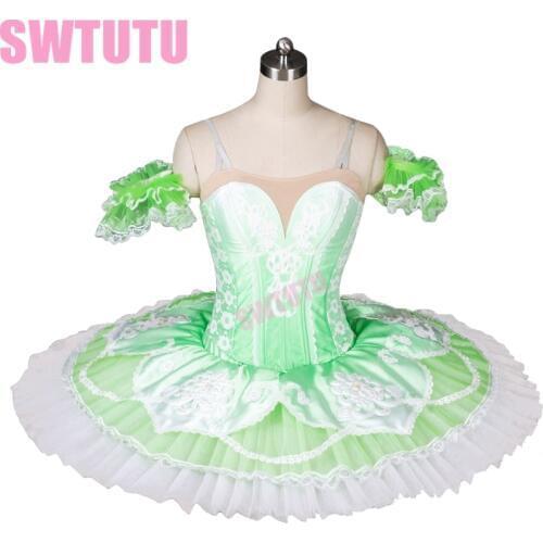 Green professional ballet costumes for women women nutcracker performance ballet tutu sleeping beauty BT8985